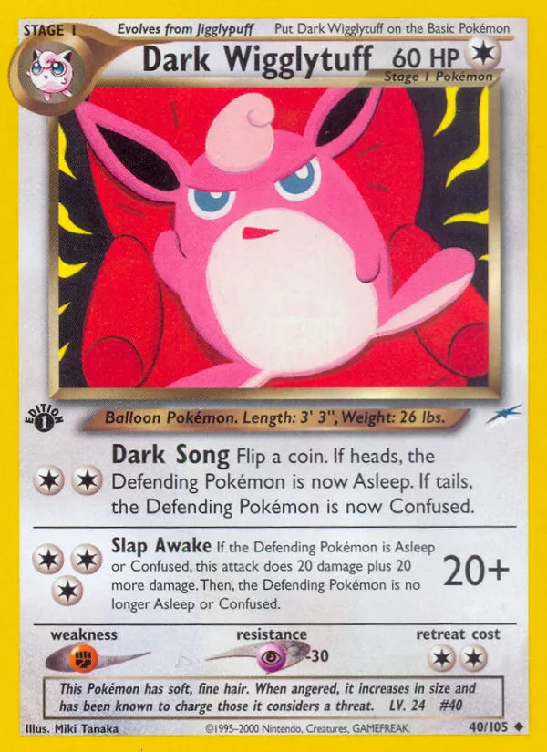 Dark Wigglytuff #40 Neo Destiny Pokemon card