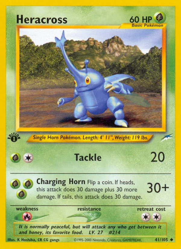 Heracross #41 Neo Destiny Pokemon card