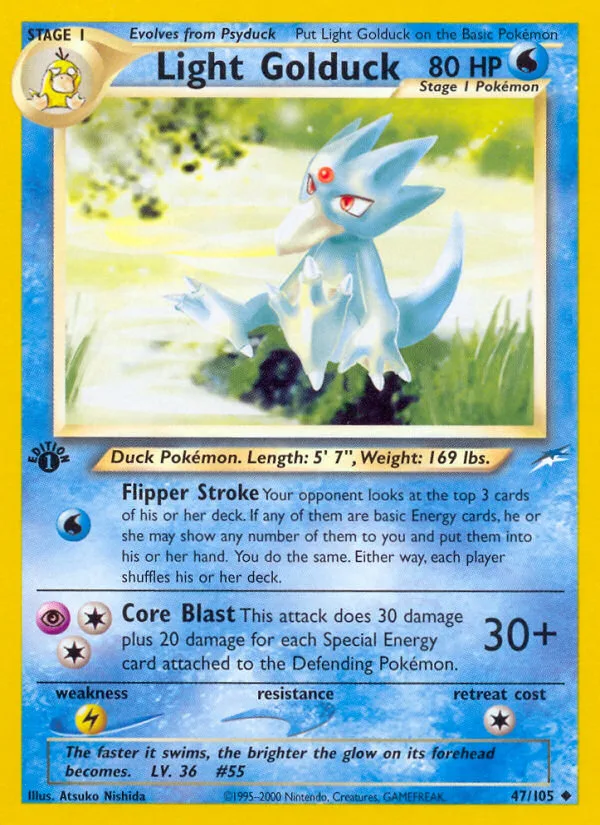 Light Golduck #47 Neo Destiny Pokemon card