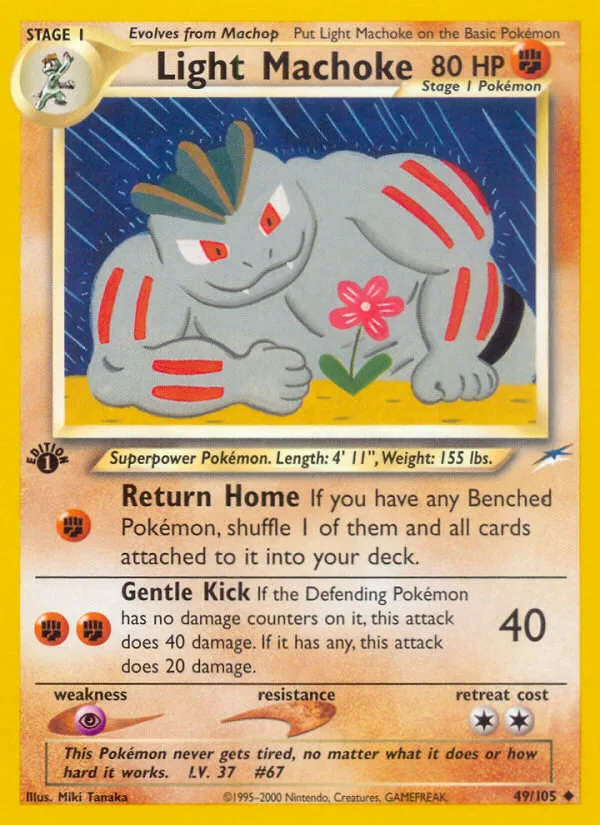 Light Machoke #49 Neo Destiny Pokemon card