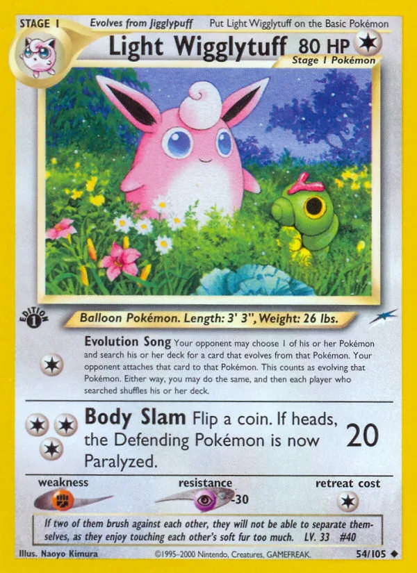 Light Wigglytuff #54 Neo Destiny Pokemon card
