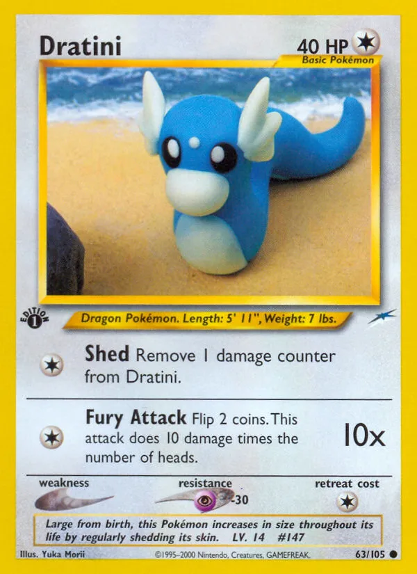 Dratini #63 Neo Destiny Pokemon card