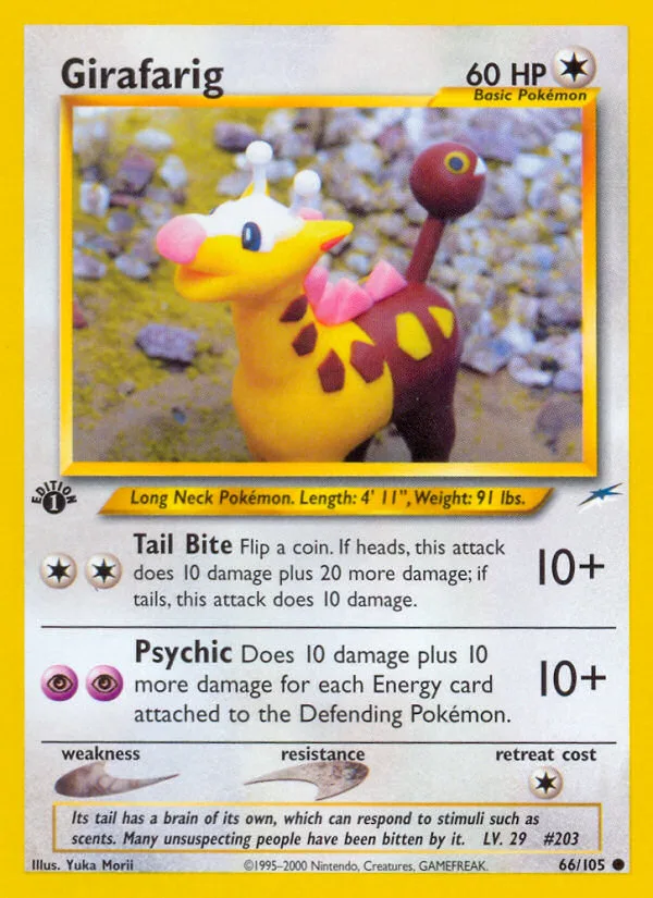 Girafarig #66 Neo Destiny Pokemon card