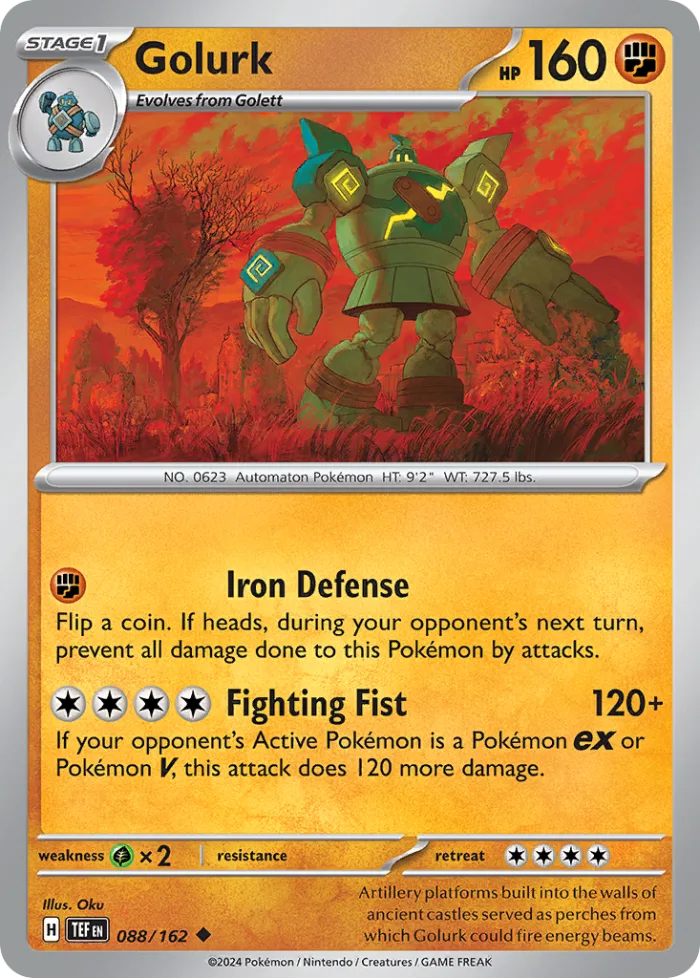 Golurk #88 Temporal Forces Pokemon card