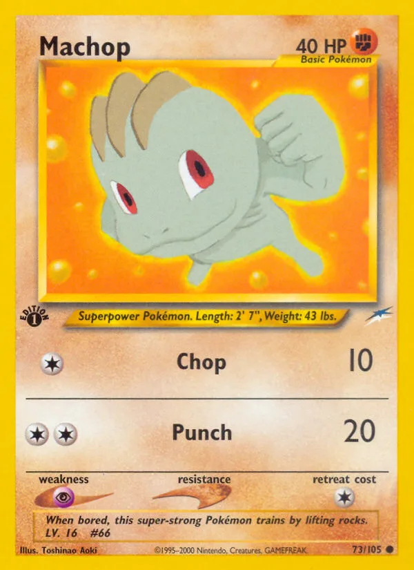 Machop #73 Neo Destiny Pokemon card