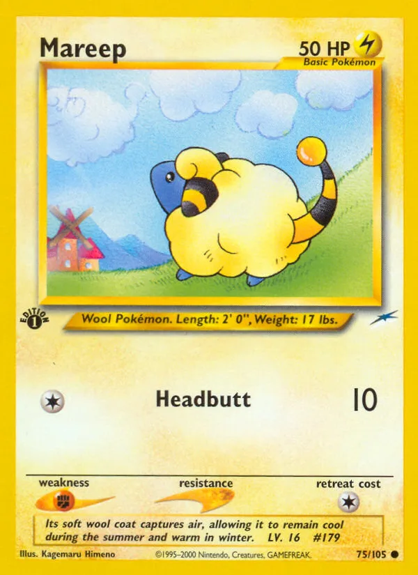 Mareep #75 Neo Destiny Pokemon card