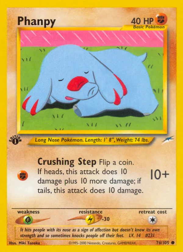 Phanpy #76 Neo Destiny Pokemon card