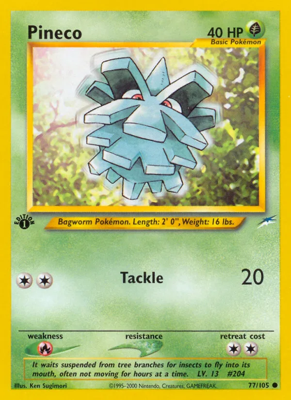 Pineco #77 Neo Destiny Pokemon card