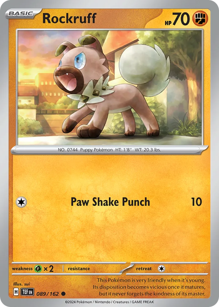 Rockruff #89 Temporal Forces Pokemon card