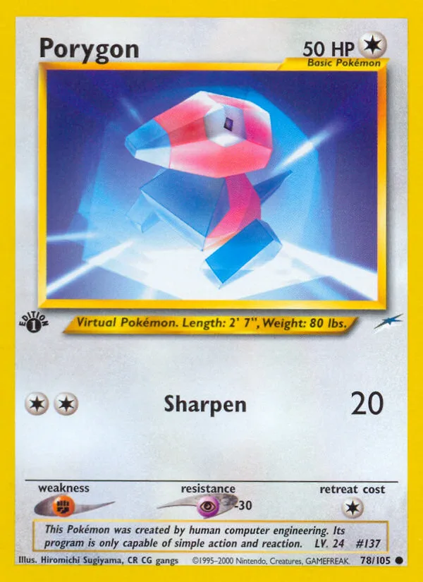 Porygon #78 Neo Destiny Pokemon card