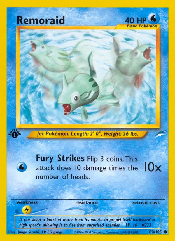 Remoraid #80 Neo Destiny Pokemon card