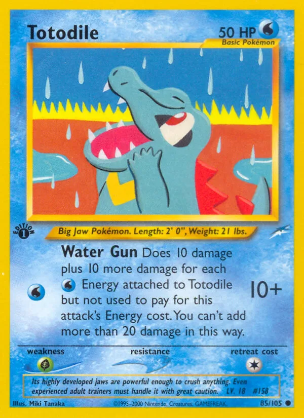 Totodile #85 Neo Destiny Pokemon card