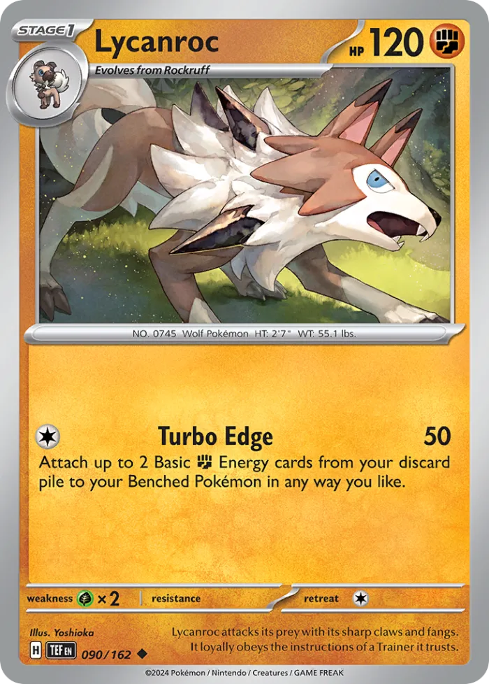 Lycanroc #90 Temporal Forces Pokemon card