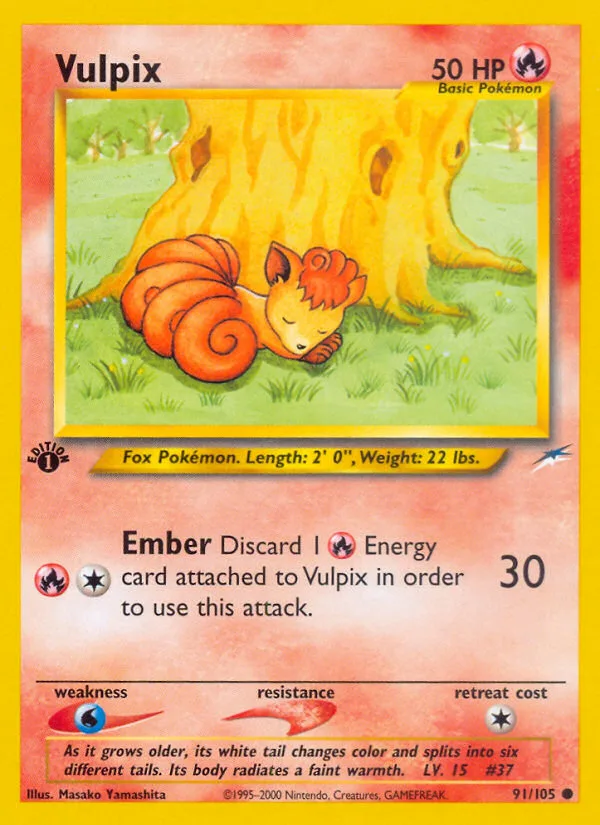 Vulpix #91 Neo Destiny Pokemon card
