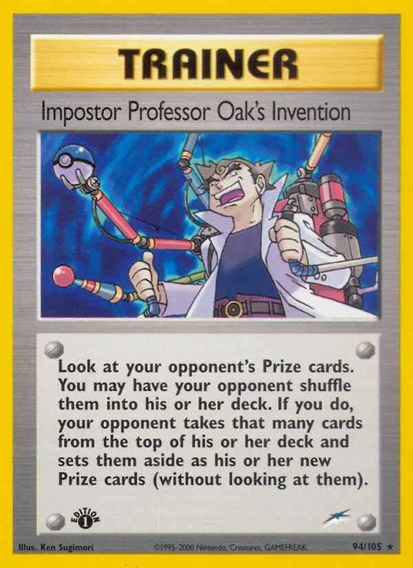 Impostor Professor Oak's Invention #94 Neo Destiny Pokemon card