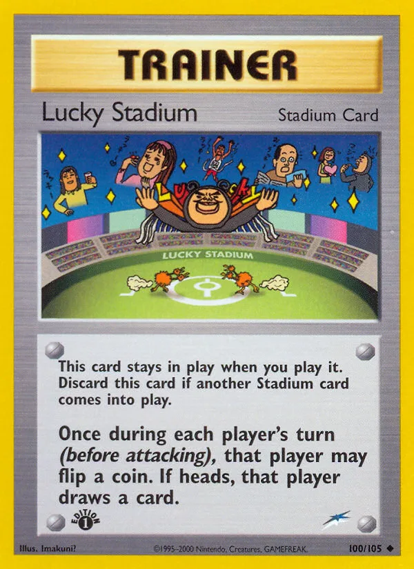 Lucky Stadium #100 Neo Destiny Pokemon card