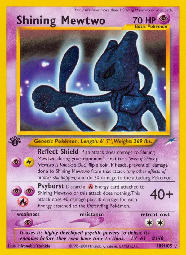 Shining Mewtwo #109 Neo Destiny Pokemon card