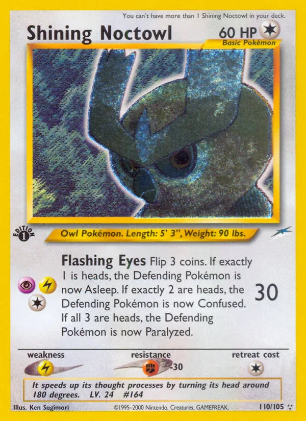 Shining Noctowl #110 Neo Destiny Pokemon card