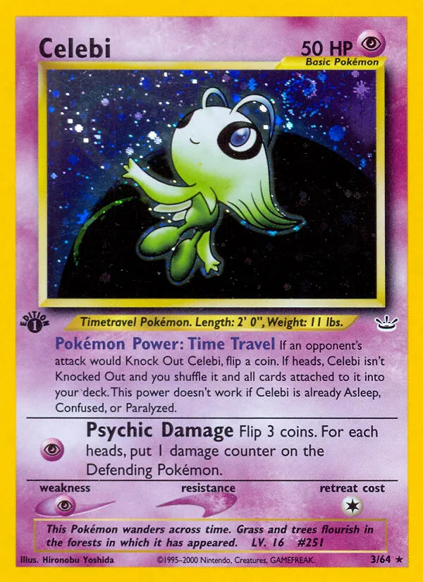 Celebi #3 Neo Revelation Pokemon card