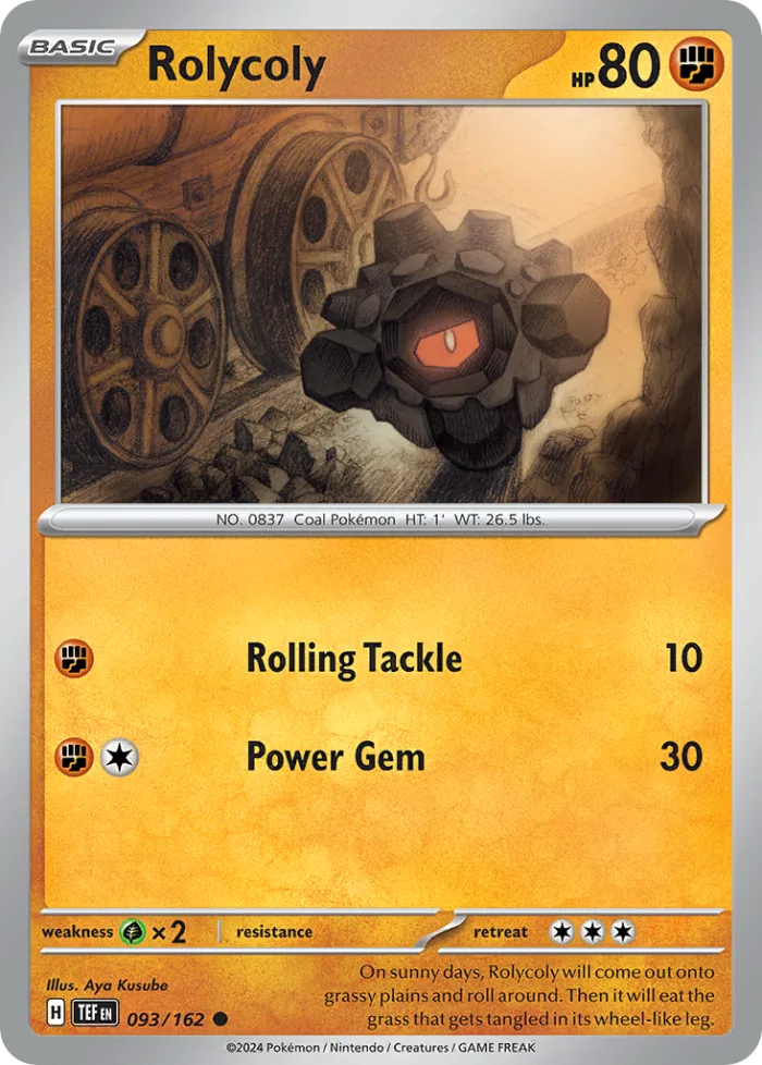 Rolycoly #93 Temporal Forces Pokemon card
