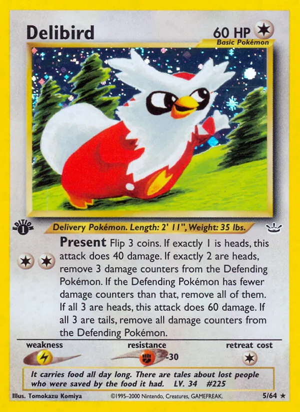 Delibird #5 Neo Revelation Pokemon card