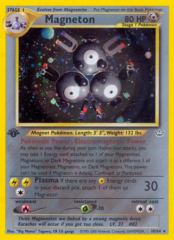Magneton #10 Neo Revelation Pokemon card
