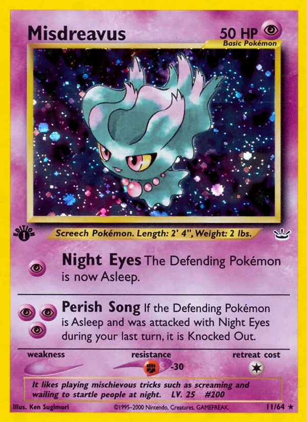Misdreavus #11 Neo Revelation Pokemon card