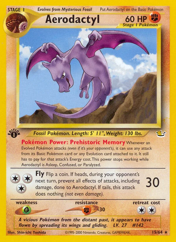 Aerodactyl #15 Neo Revelation Pokemon card