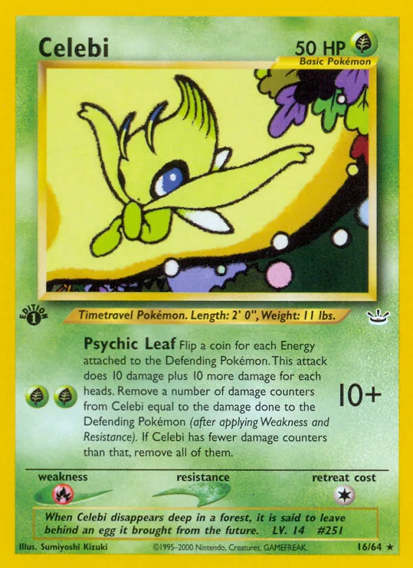 Celebi #16 Neo Revelation Pokemon card