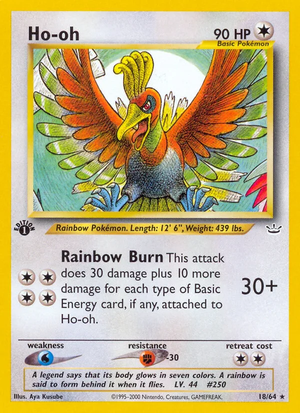 Ho-oh #18 Neo Revelation Pokemon card