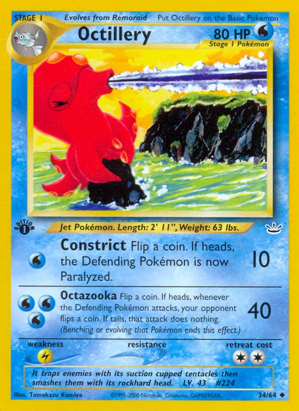 Octillery #34 Neo Revelation Pokemon card