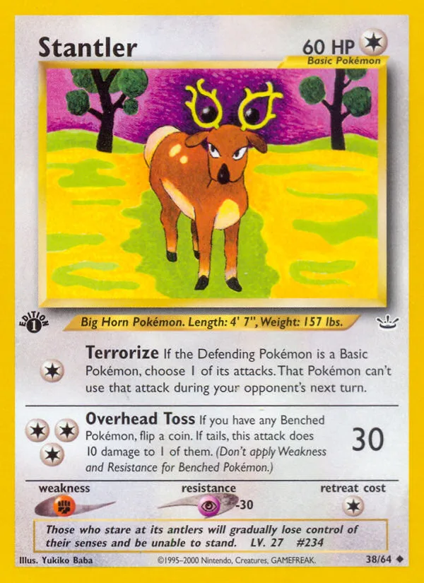 Stantler #38 Neo Revelation Pokemon card