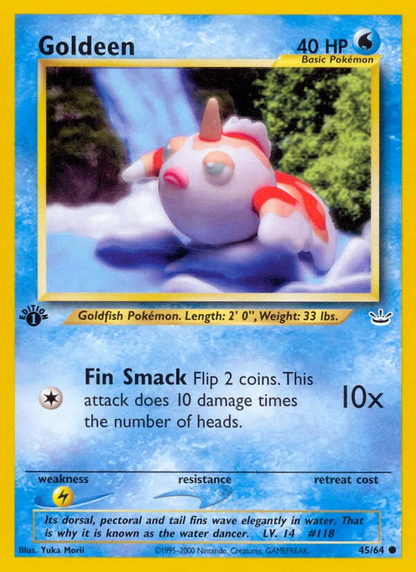 Goldeen #45 Neo Revelation Pokemon card
