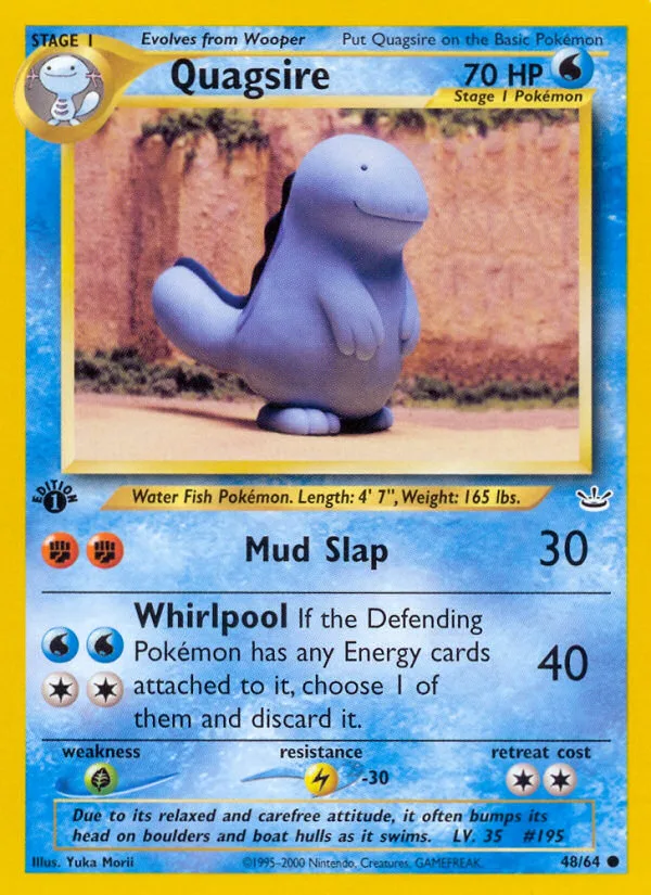 Quagsire #48 Neo Revelation Pokemon card