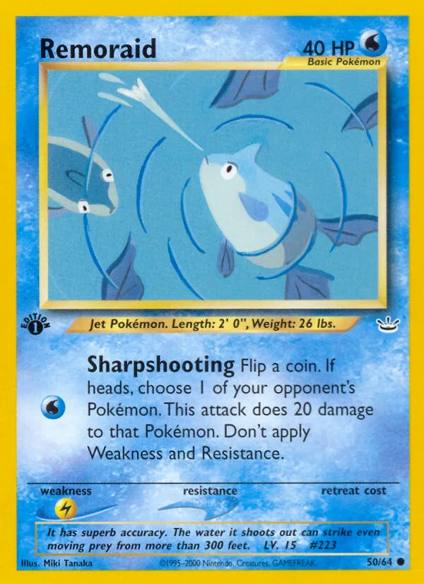 Remoraid #50 Neo Revelation Pokemon card