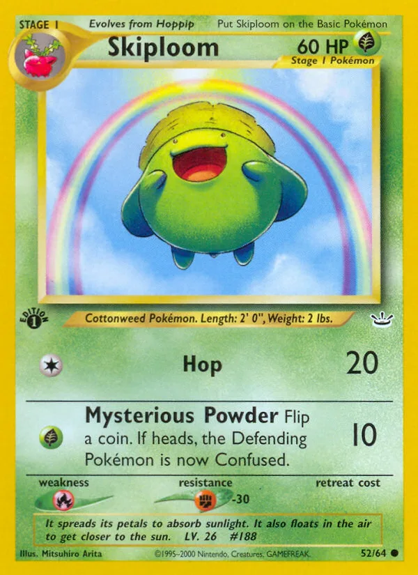 Skiploom #52 Neo Revelation Pokemon card