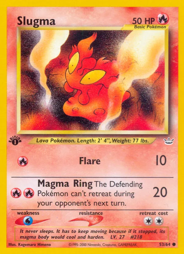 Slugma #53 Neo Revelation Pokemon card