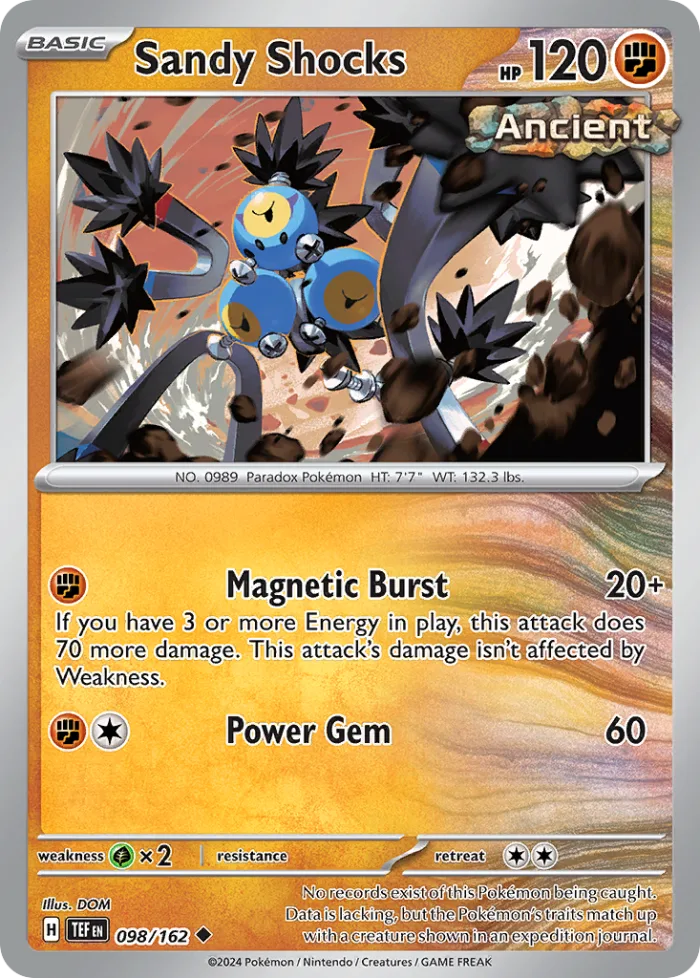Sandy Shocks #98 Temporal Forces Pokemon card