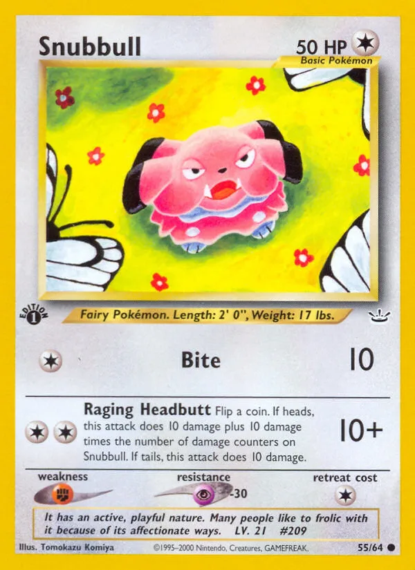 Snubbull #55 Neo Revelation Pokemon card
