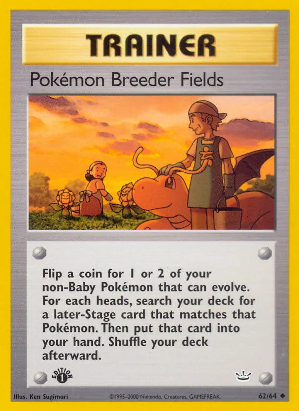 Pokémon Breeder Fields #62 Neo Revelation Pokemon card