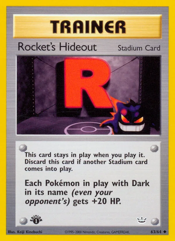 Rocket's Hideout #63 Neo Revelation Pokemon card