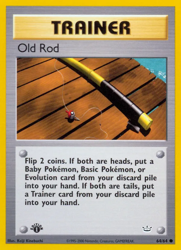 Old Rod #64 Neo Revelation Pokemon card