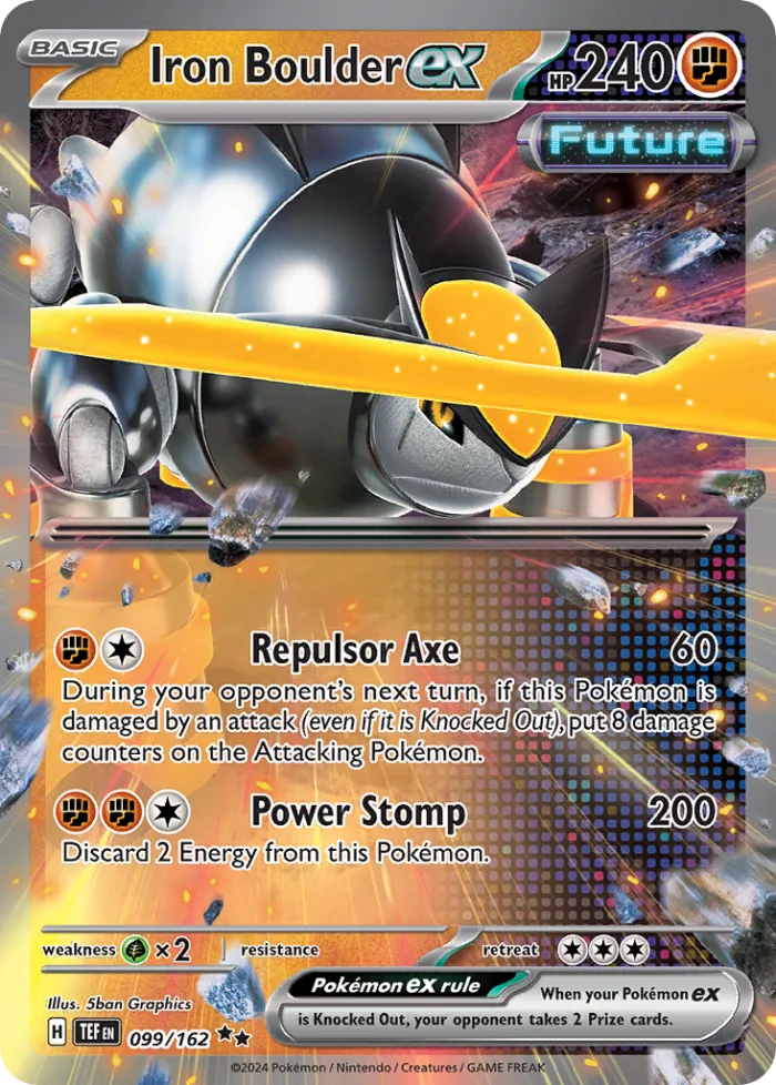 Iron Boulder ex #99 Temporal Forces Pokemon card