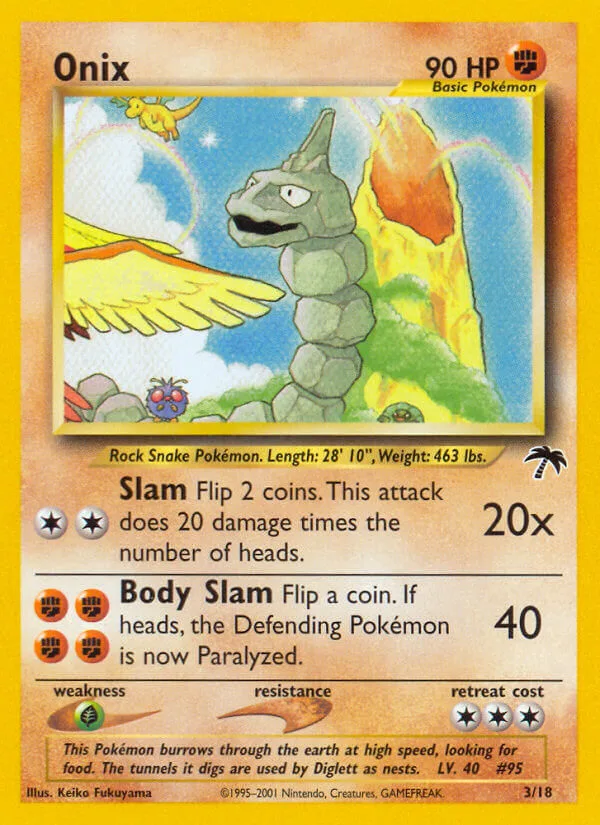 Onix #3 Southern Islands Pokemon card