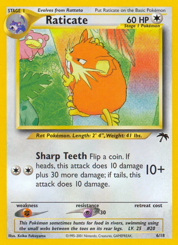 Raticate #6 Southern Islands Pokemon card