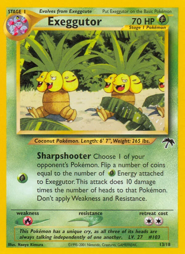 Exeggutor #13 Southern Islands Pokemon card