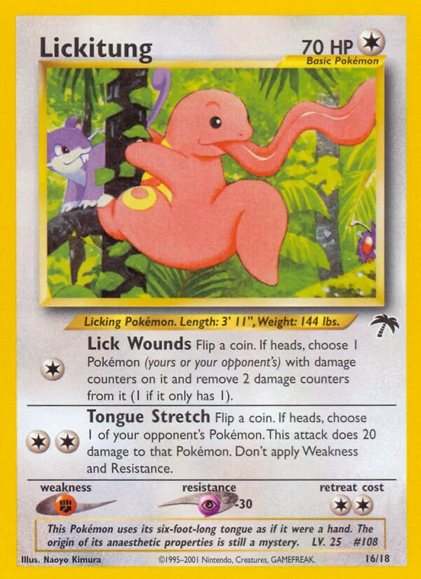 Lickitung #16 Southern Islands Pokemon card