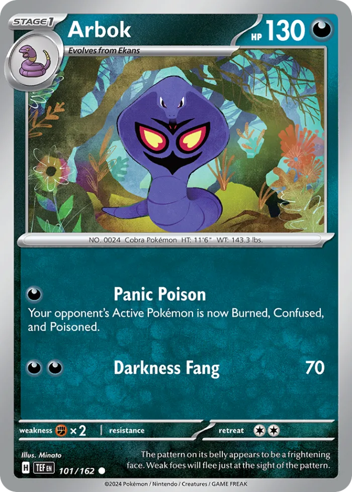 Arbok #101 Temporal Forces Pokemon card