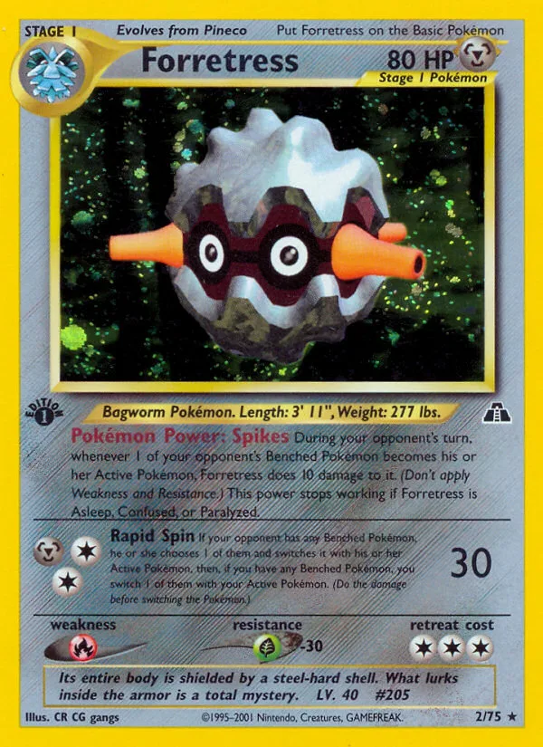 Forretress #2 Neo Discovery Pokemon card