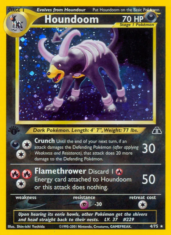 Houndoom #4 Neo Discovery Pokemon card